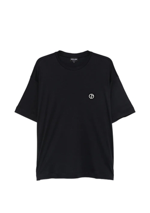 Giorgio Armani logo-patch short-sleeve T-shirt - Blue