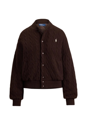 Polo Ralph Lauren cable-knit bomber jacket - Brown