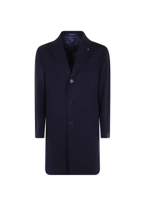 Tagliatore notched-lapels single-breasted coat - Blue