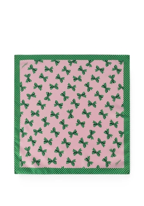 Moschino bow-print polka-dot scarf - Pink