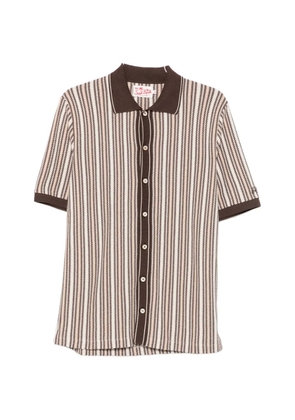 MC2 Saint Barth Marettimo striped knit Polo shirt - Neutrals