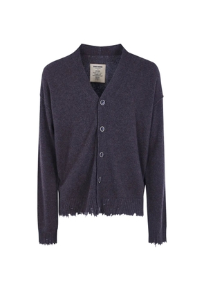 Uma Wang distressed cashmere cardigan - Purple