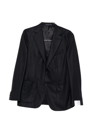 Caruso single-breasted notched-lapels blazer - Blue