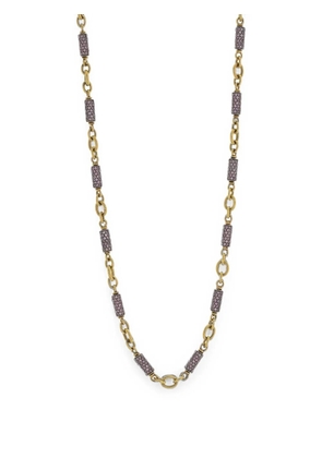 Sylva & Cie pink sapphire bullet chain necklace - Gold