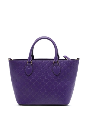 Gucci Pre-Owned 2016-2026 Small Guccissima Convertible Tote satchel - Purple