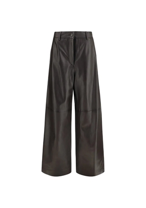 P.A.R.O.S.H. wide-leg leather trousers - Brown