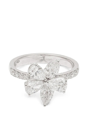 ZYDO diamond flower ring - Silver