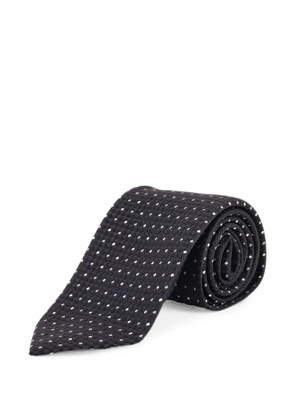 TOM FORD micro-dot jacquard tie - Black