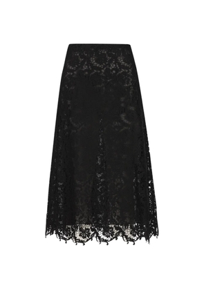 FENDI black macramé lace skirt