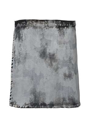 FILTH distressed-effect denim skirt - Grey