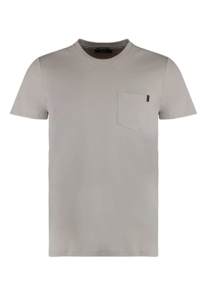 Moorer breast-pocket cotton T-shirt - Grey