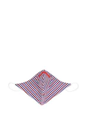Isaia gingham-check face mask - Red