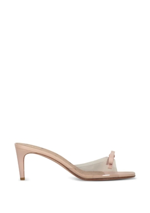RED(V) bow-detail transparent mules - Pink