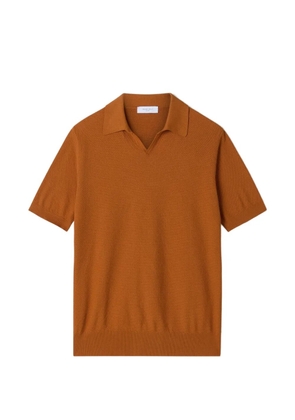 Boglioli fine-knit polo shirt - Orange