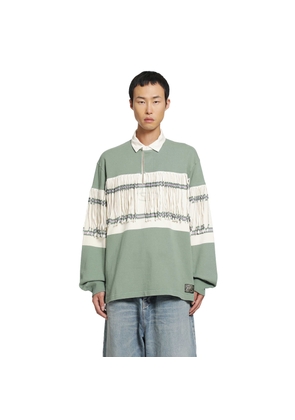 Panel Stripe Jersey Fringed Rugby Polo