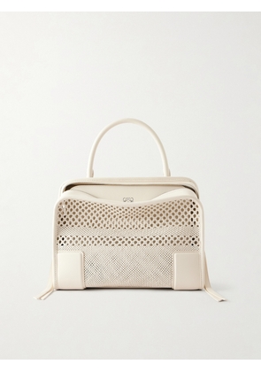 LOEWE - Amazona 180 Logo-embossed Leather Tote - White - One size