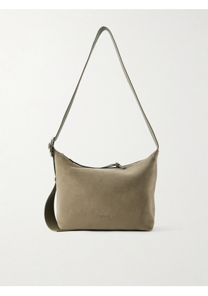 LOEWE - Loop Medium Suede Shoulder Bag - Green - One size
