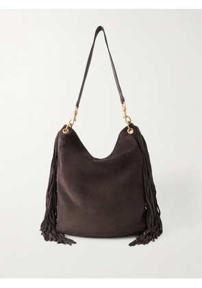 Nili Lotan - Asher Fringed Suede Shoulder Bag - Brown - One size