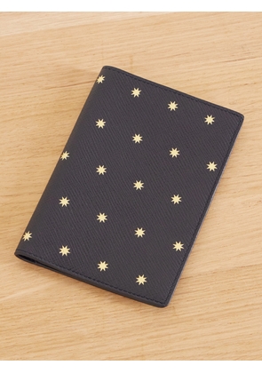 Smythson - Panama Stars Textured-leather Passport Cover - Blue - One size