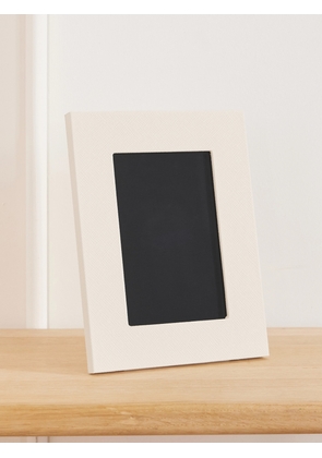 Smythson - Panama Textured-leather Picture Frame - White - One size
