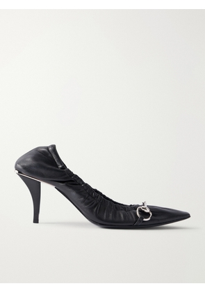 Gucci - Vittoria 75 Horsebit-embellished Leather Pumps - Black - IT36,IT36.5,IT37,IT37.5,IT38,IT38.5,IT39,IT39.5,IT40,IT40.5,IT41