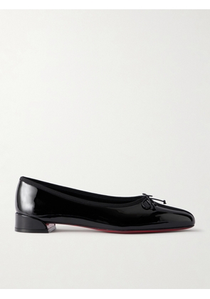 Christian Louboutin - Sweetie Jane Ribbon-detailed Patent-leather Ballet Flats - Black - IT35,IT36,IT36.5,IT37,IT37.5,IT38,IT38.5,IT39,IT39.5,IT40,IT40.5,IT41,IT41.5,IT42