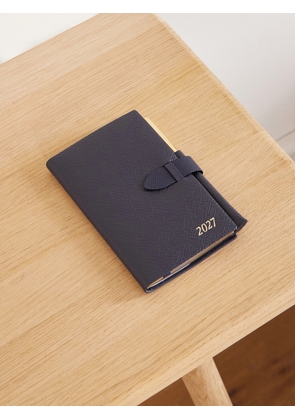 Smythson - Pastegrain 2027 Panama Textured-leather Diary With Pencil - Blue - One size