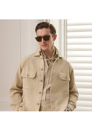 Garment-Dyed Cotton-Linen Shirt
