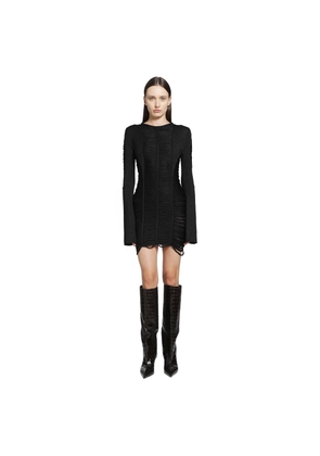 Fringed Viscose Mini Dress