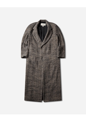Textured Wool Overcoat Grey