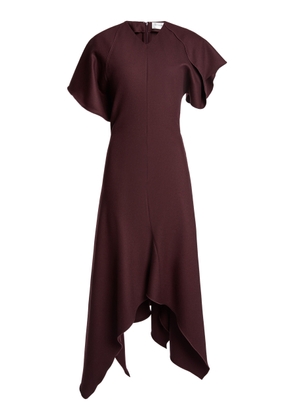 Victoria Beckham Draped Wool Midi Dress - Moda Operandi