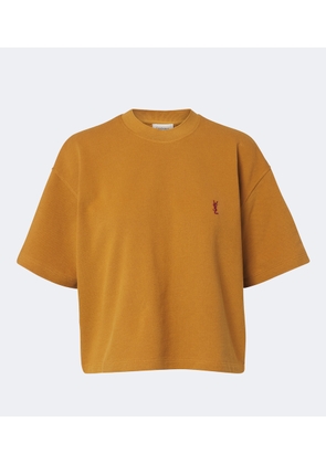Saint Laurent Cassandre oversized cotton pique T-shirt