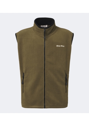 Miu Miu Fleece zip-up vest
