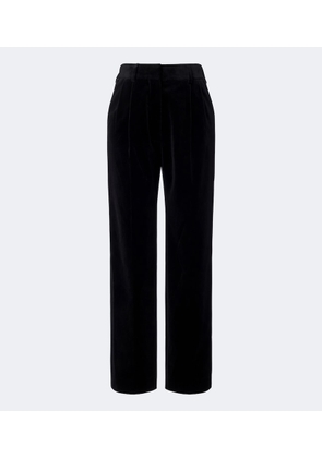 Blaze Milano Fox pleated cotton velvet straight pants
