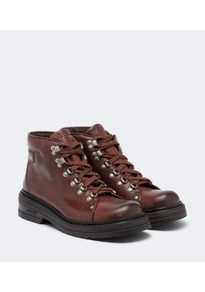Miu Miu Leather lace-up boots