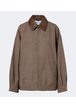 Prada Houndstooth virgin wool blouson jacket