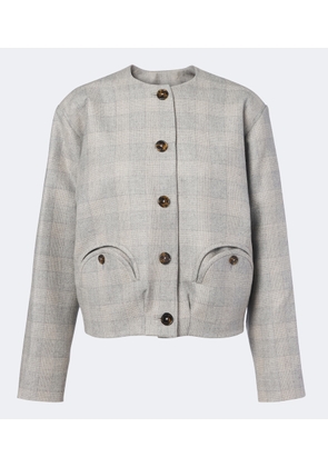 Blaze Milano Altai checked wool, silk, and cashmere jacket