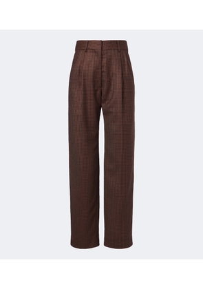 Blaze Milano Fox checked virgin wool straight pants