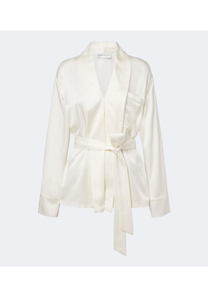 Victoria Beckham Alba belted satin blouse