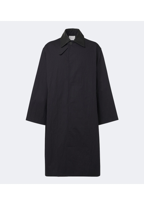 Studio Nicholson Revere leather-trimmed cotton-blend trench coat