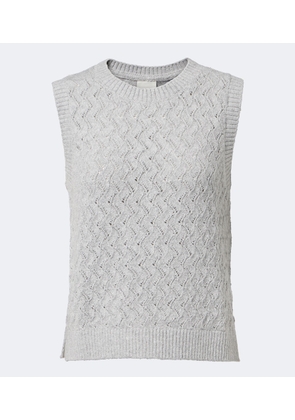 Varley Hazen pointelle cotton-blend sweater vest
