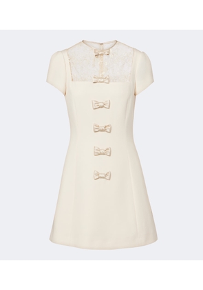 Valentino Crepe Couture lace-trimmed minidress