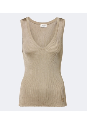Saint Laurent Cassandre ribbed-knit tank top