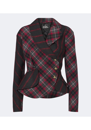 Vivienne Westwood Stormy peplum tartan wool jacket