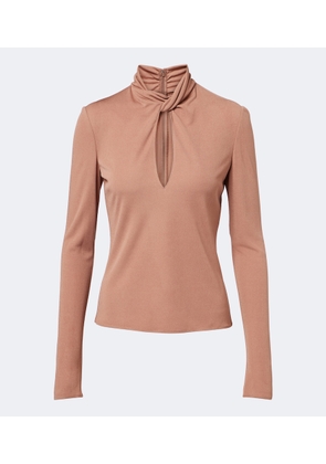 Valentino Cutout jersey crepe top