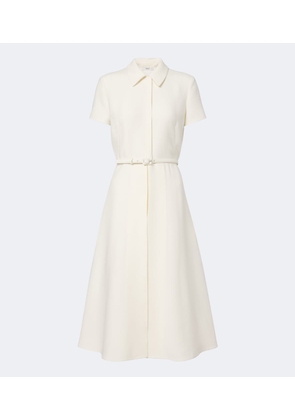 Fendi Belted wool and silk midi dress