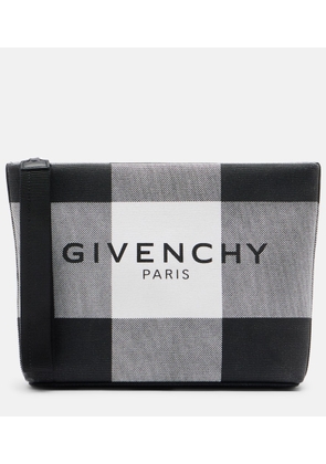 Givenchy Logo checked pouch