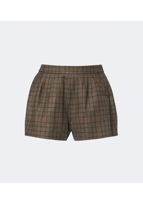 Blaze Milano Tinker checked wool and cashmere shorts