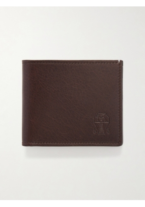 Brunello Cucinelli - Logo-Debossed Leather Billfold Wallet - Men - Brown