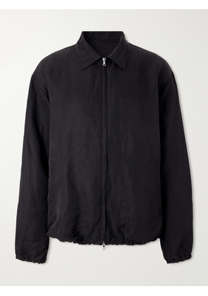 ssstein - Linen and Silk-Blend Satin Blouson Jacket - Men - Black - S